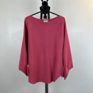 Kerisma Pink Dolman Bat Wing Sleeves Knit Sweater Women's S/M